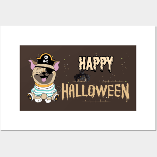 Paws for Pirate Booty: Happy Halloween Tee Posters and Art